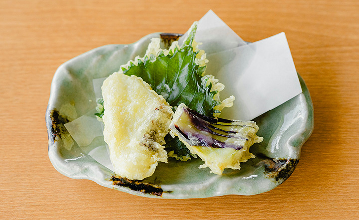 【揚物】鯛と秋野菜の天ぷら