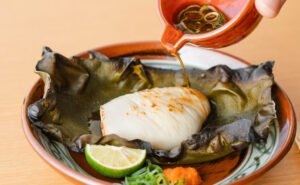 3年とらふぐ焼き白子～島海苔と～